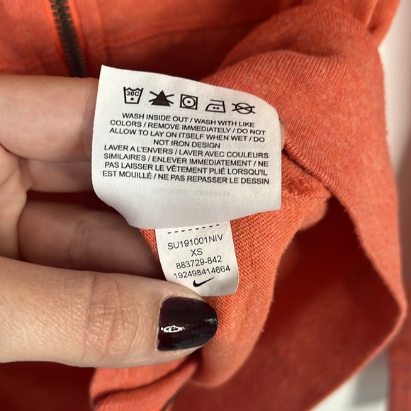Orange Nike zip up hoodie. - Picture 6 of 6